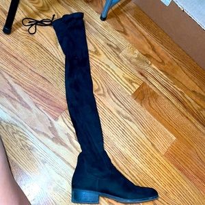 Suade over knee high boots